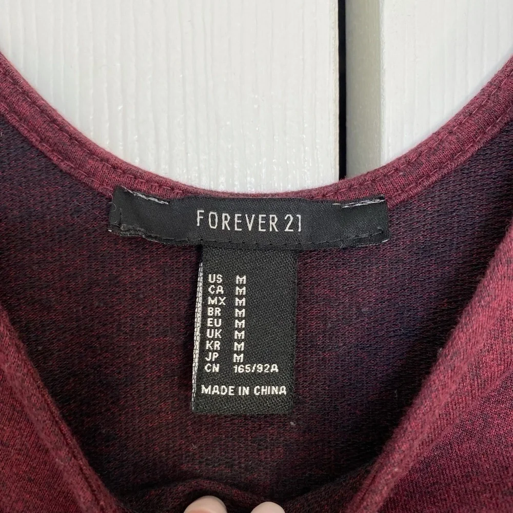 Forever 21 Maroon Short-sleeve Dress - Picture 3 of 6